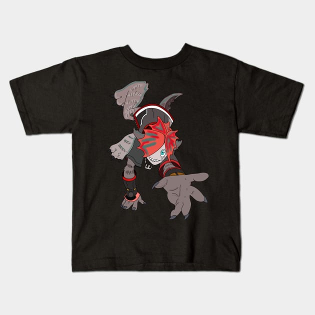 Sora : Monster form Kids T-Shirt by tailspalette